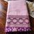 rose pink silk blend blend saree | purple zari border ethnic party wear for women