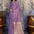 Purple woven design zari satin banarasi saree