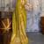 Olive ethnic motifs zari satin banarasi saree
