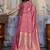 Rose ethnic motifs zari satin banarasi saree