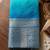 teal blue soft silk blend saree for women festive party wedding geometric ethnic saree