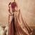 Copper embroidered  chiffon saree