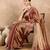 Copper embroidered  chiffon saree