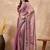 Mauve satin saree with embroidered border