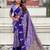 Violet ethnic motifs woven design zari banarasi saree