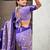 Violet ethnic motifs woven design zari banarasi saree