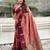 Coral woven design zari silk blend banarasi saree