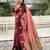 Coral woven design zari silk blend banarasi saree