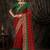 Red bandhani embroidered poly georgette heavy work bandhani saree