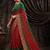 Red bandhani embroidered poly georgette heavy work bandhani saree