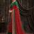 Red bandhani embroidered poly georgette heavy work bandhani saree