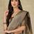 Sea green ethnic motifs silk cotton kasavu saree