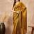Mustard satin designer saree