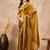 Mustard satin designer saree