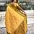 Yellow woven design zari silk blend banarasi saree