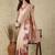 Beige woven design daily wear saree with matching blouse