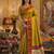 mustard tissue saree for women festive wedding party ethnic wear
