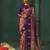 women's light purple soft pochampally saree with zari border for wedding & festive party wear