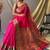 Pink woven design zari paithani saree