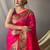 Pink woven design zari paithani saree
