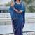 Blue blue shimmer satin tissue saree with golden tassels