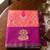 women's peach soft pochampally saree with rani pink border for festive & traditional wedding wear