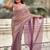 Mauve onion shimmer satin tissue saree with golden tassels