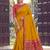 mustard yellow soft silk blend saree for women with red blouse festive wedding traditional wear