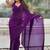 Purple purple shimmer satin tissue saree with golden tassels