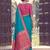 sky blue soft silk blend saree for women with rani pink blouse festive party wedding ethnic wear
