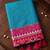 sky blue soft silk blend saree for women with rani pink blouse festive party wedding ethnic wear