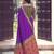 purple soft silk blend saree for women with olive green blouse festive ethnic traditional wear