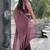 Maroon brown shimmer satin tissue saree with golden tassels