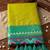 olive green silk blend saree for women with teal blouse festive party traditional wedding saree