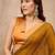 Mustard beads and stones satin saree