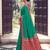 emerald green soft silk blend saree for women with rani pink blouse festive party wedding wear