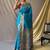 Blue woven design zari paithani saree