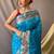 Blue woven design zari paithani saree