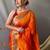 Orange woven design zari paithani saree