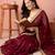 Maroon embellished zari tissue heavy work saree