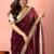 Maroon embellished zari tissue heavy work saree
