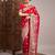 Red woven design zari satin banarasi saree
