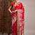 Red woven design satin banarasi zari saree