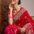 Red woven design satin banarasi zari saree