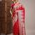 Red woven design zari satin banarasi saree