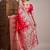 Red woven design zari satin banarasi saree
