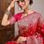 Red woven design zari satin banarasi saree