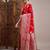 Red woven design zari satin banarasi saree
