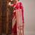 Pink woven design zari satin banarasi saree