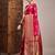 Pink woven design zari satin banarasi saree